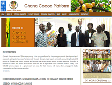 Tablet Screenshot of ghanacocoaplatform.org